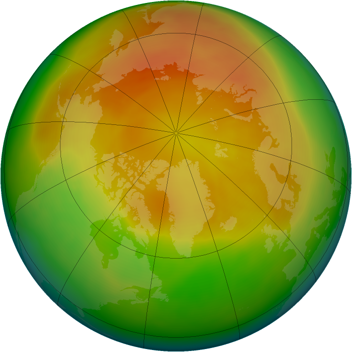 Arctic ozone map for April 2006